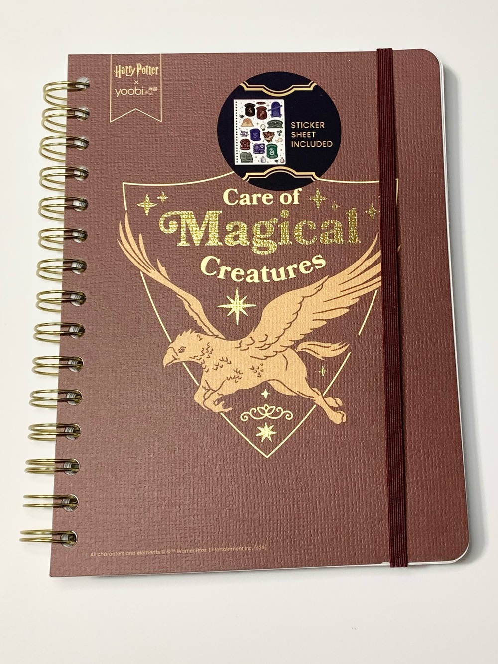 Yoobi Harry Potter Care of Magical Creatures Journal Notebook NEW Stickers 6”x8